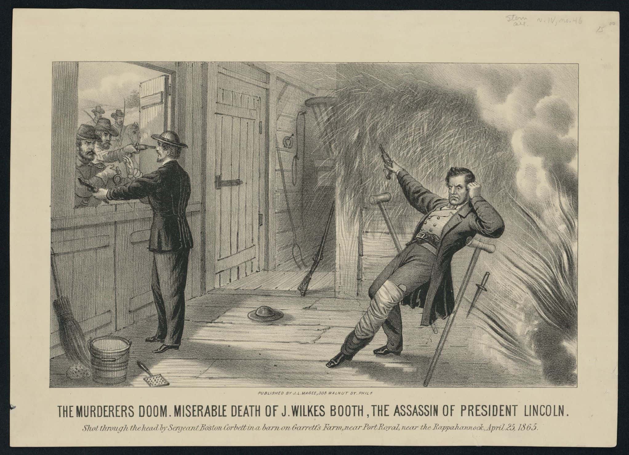 Drawing of the death of John Wilkes Booth